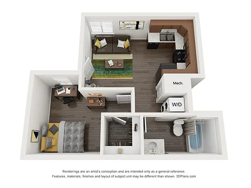 Floor plan A1L Floor Plan (w/ Walk-in Closet)