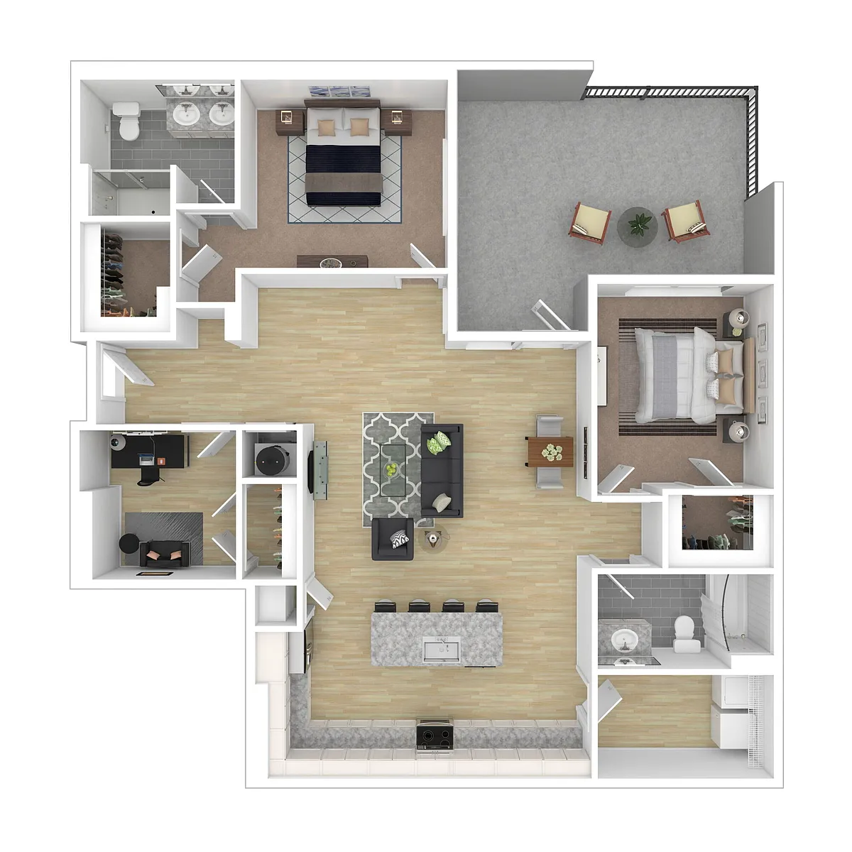 Floor plan C3 w/Den