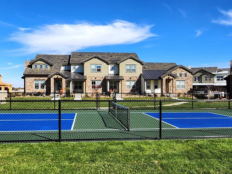 Community pickleball court across from you in the courtyard of the complex!