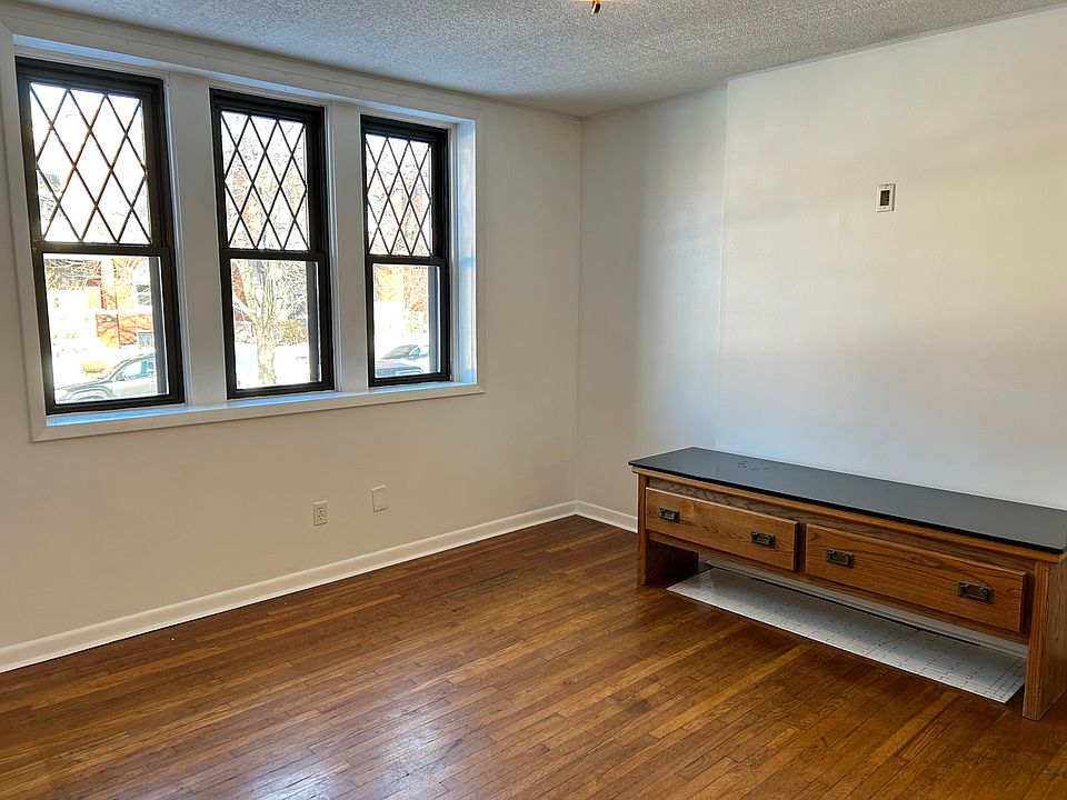 Living room with original hardwood floors