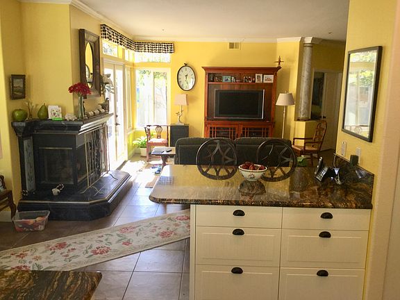 view from kitchen to family room