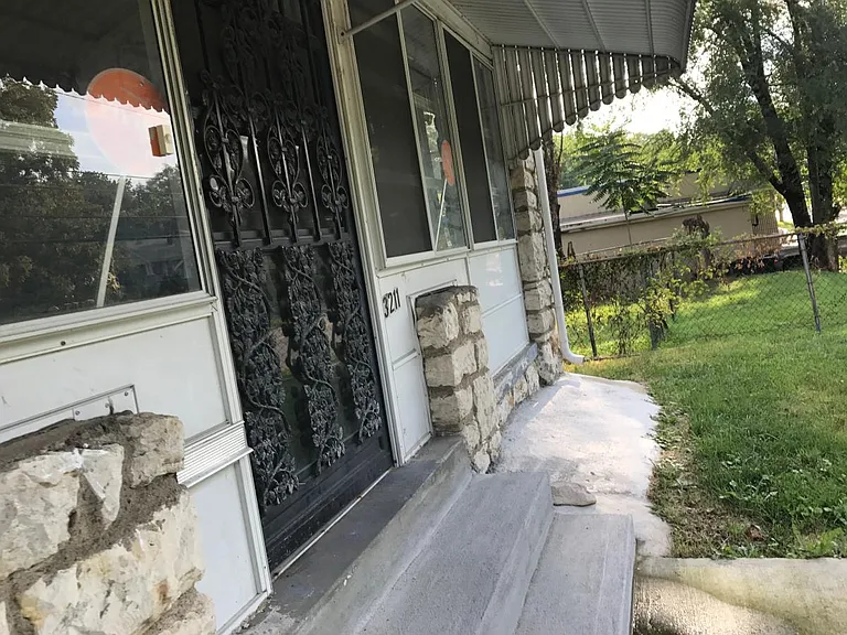 stepping into the porch