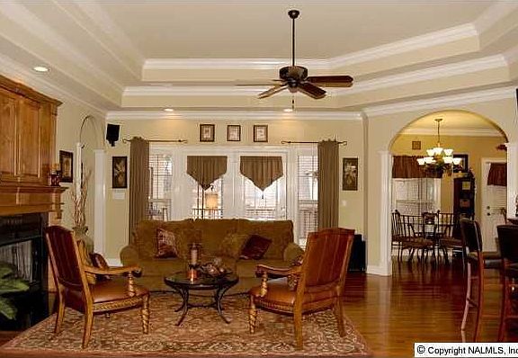 Family room with fireplace