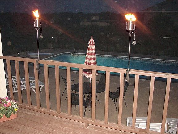 Night view from large deck