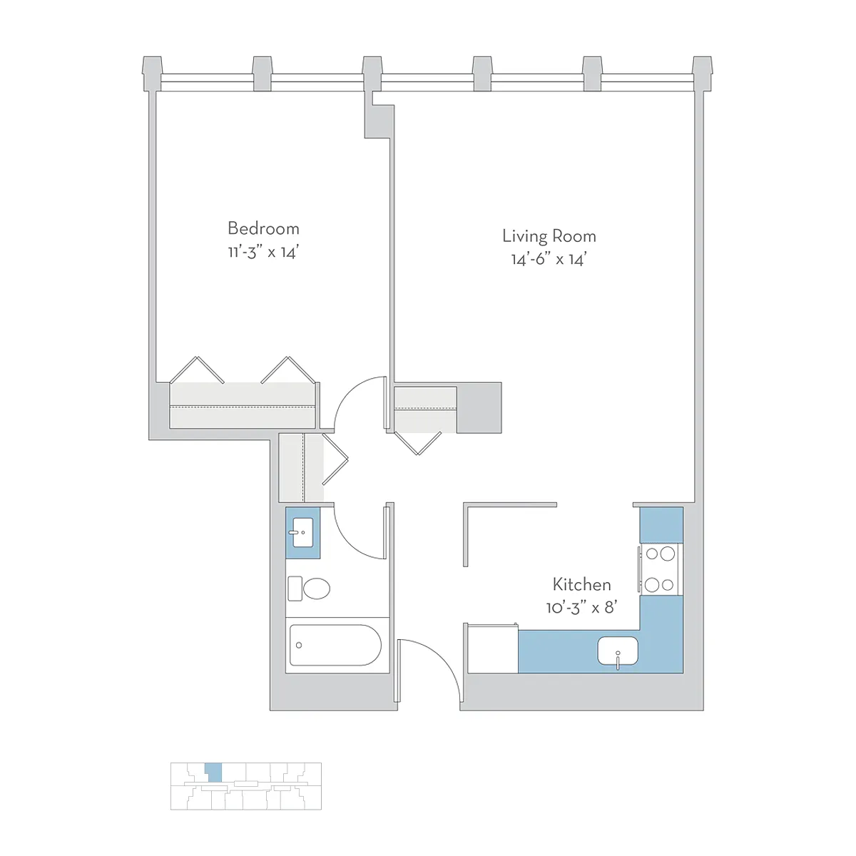 Floor plan 1bn05