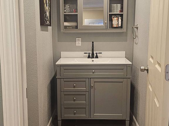 New Bathroom Sink and Cabinet