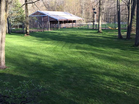 Horse barn view from porch