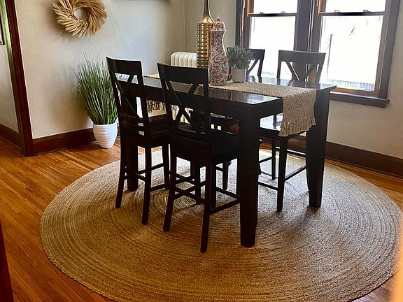Spacious dining room gets full afternoon sun