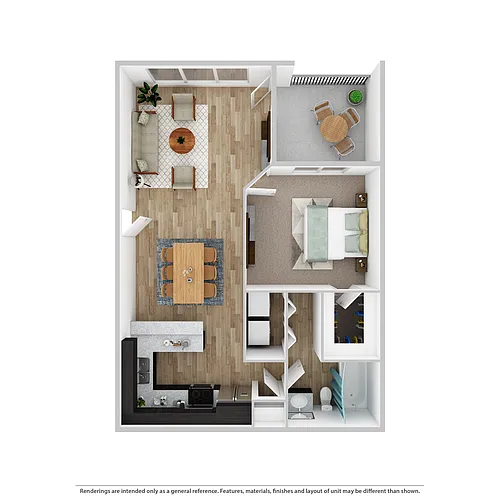 Floor plan 1x1 Medium