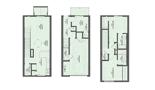 Floor plan 2 Bed Townhome