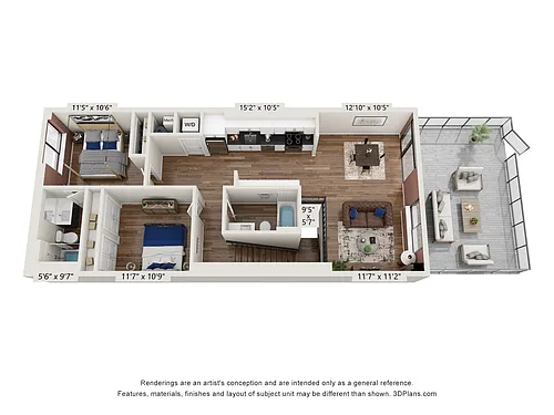 Floor plan The Skybox Terrace Penthouse