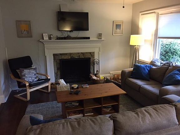 Living room with large window