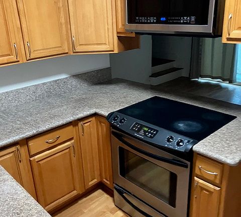 Kitchen with Stove and Microwave
