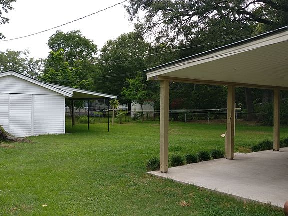 Backyard view from driveway