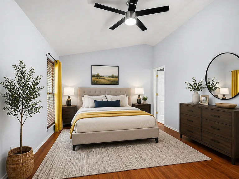 This image has been virtually staged to illustrate the room's potential. Furniture and decor are not included.