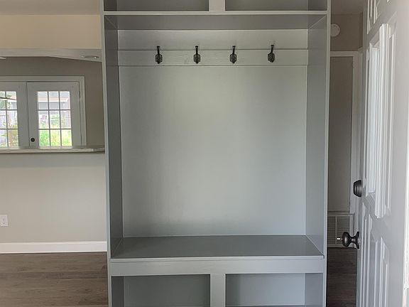 Entry - Coat hooks and place for boots, scarfs, etc.