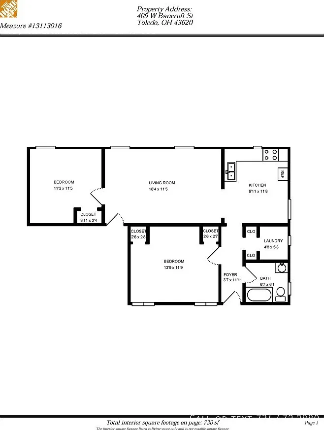 2 bed, 730 sqft, $715 — Photo 1