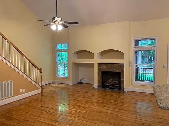 living room w/ gas fireplace