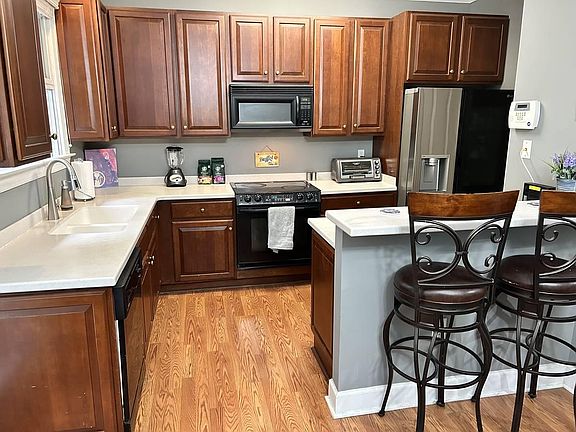 Kitchen, on entry level; Glass Door Fridge!