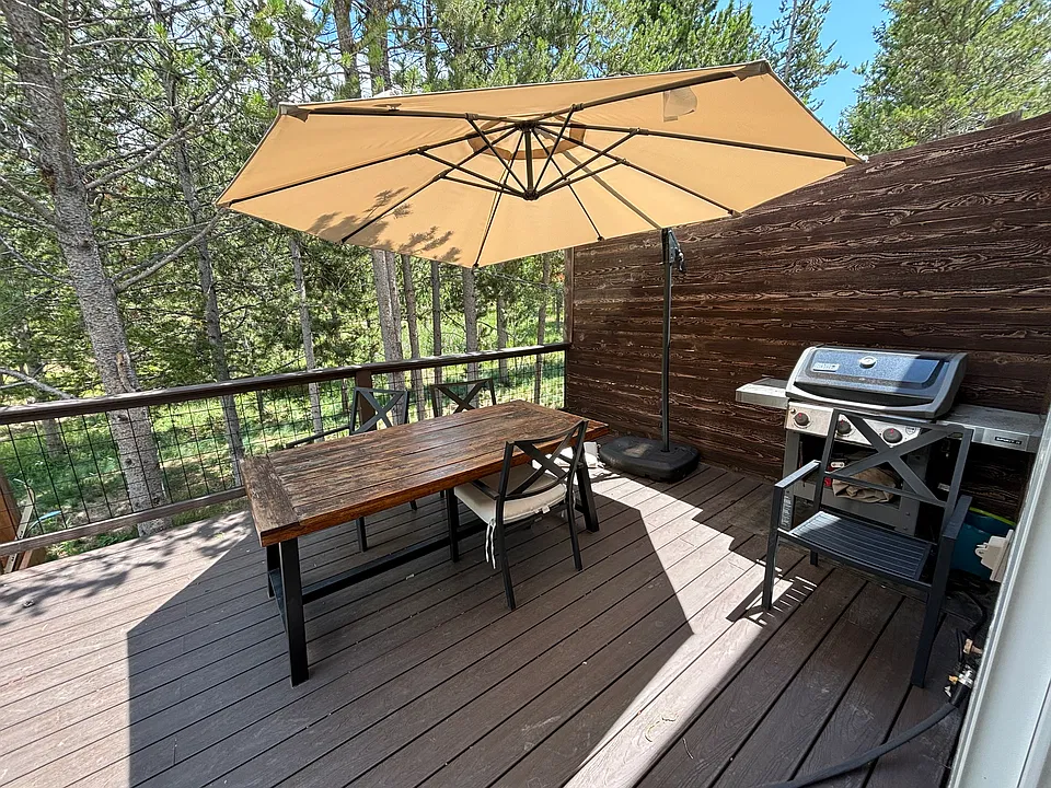 Back Porch with plumbed gas grill