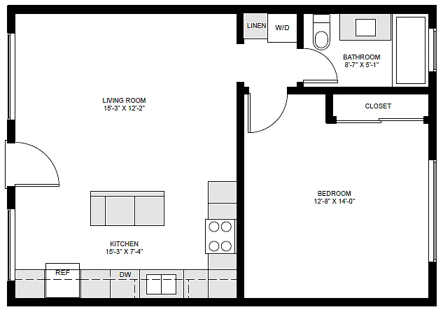 Floor plan 1X1