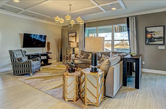 The kitchen is open to the living room