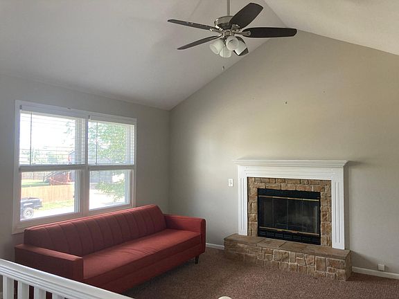 Living room view toward front of house