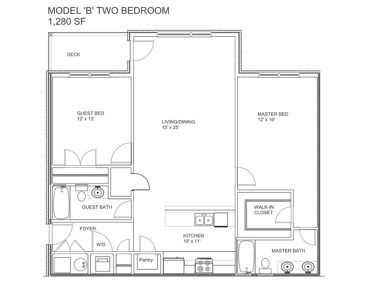 Floor plan Two Bedroom