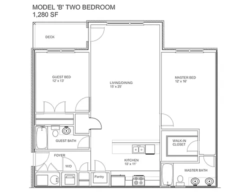 Floor plan Two Bedroom