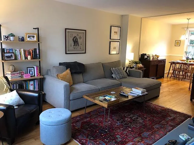 Living room and dining room