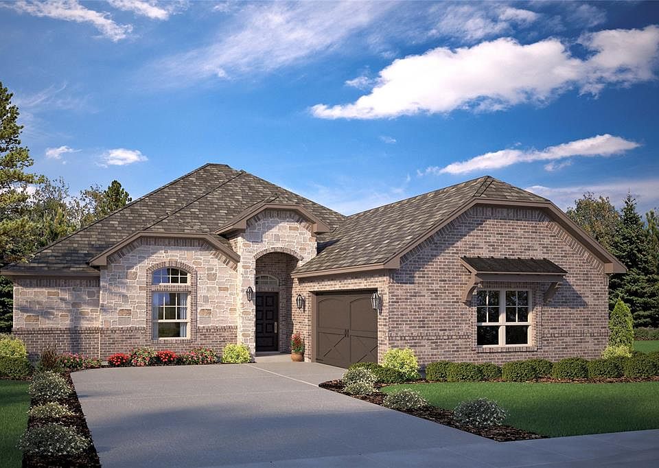 D.R. Horton's Bartlett J Floorplan - Elevation Y. All photos shown here may not depict the specified home & features included are for illustration purposes only.