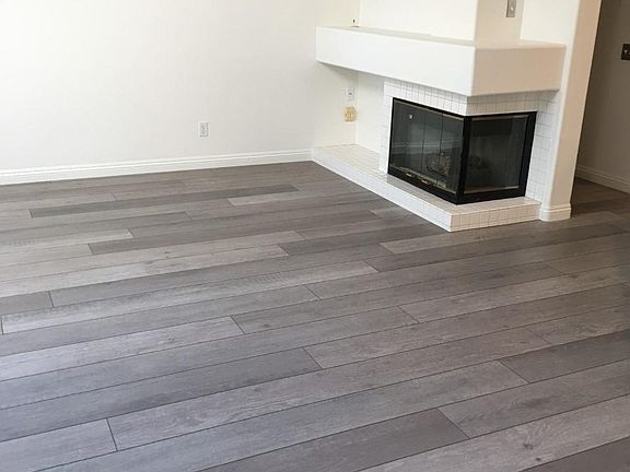 Living area with new floor.