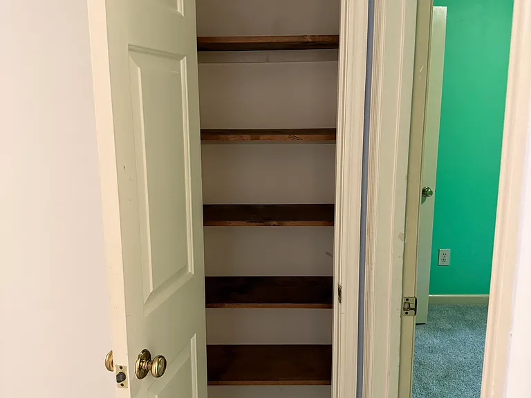 Storage closet in hallway
