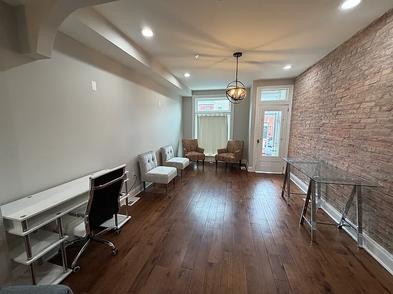 Living room with desk