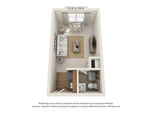 Floor plan Studio | 260 sqft