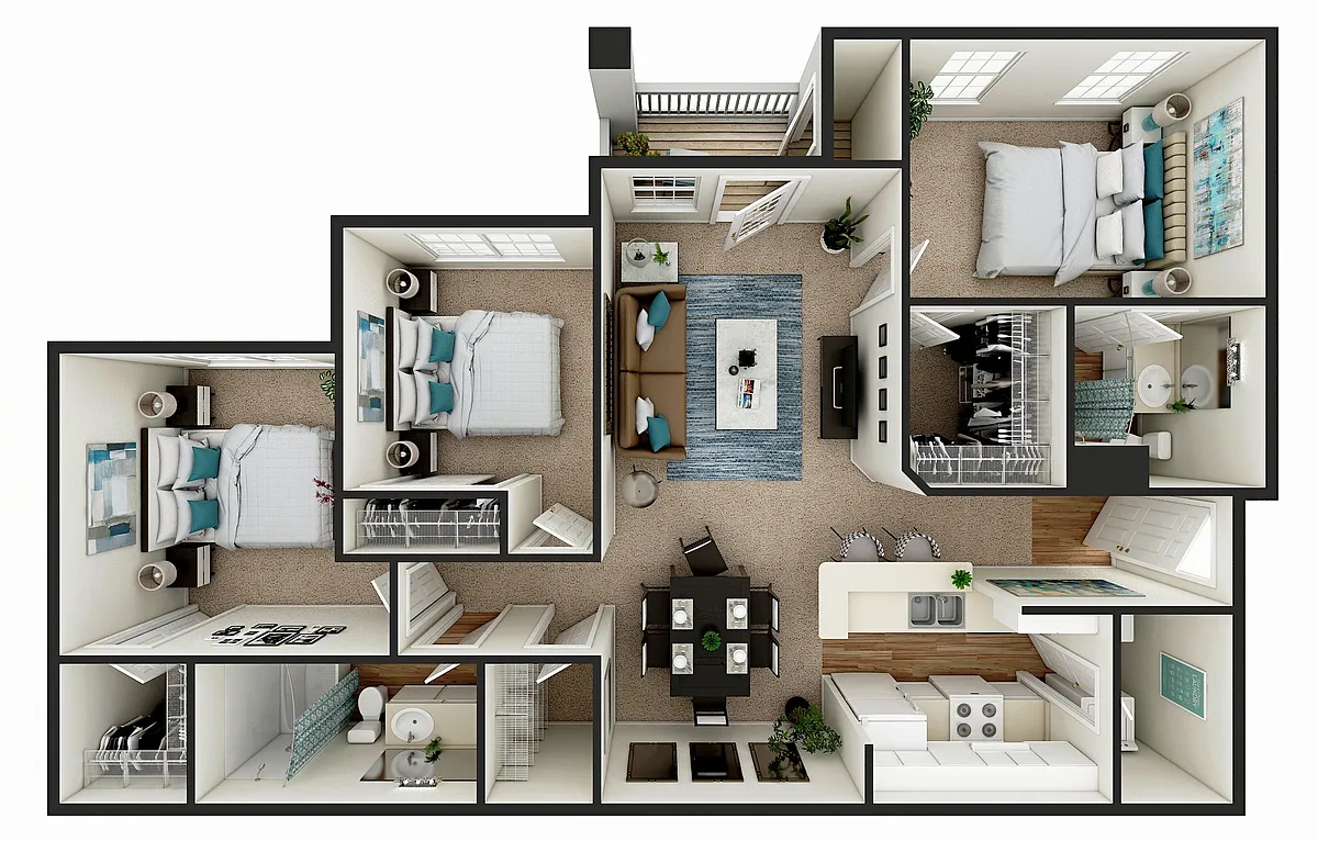 Floor plan 3 Bed 2 Bath