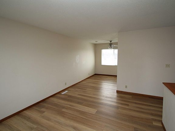 Livingroom facing dining room - new flooring