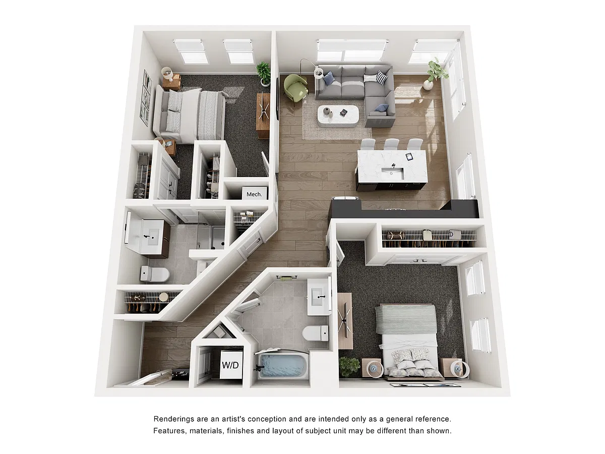 Floor plan B2 (Two Bed)