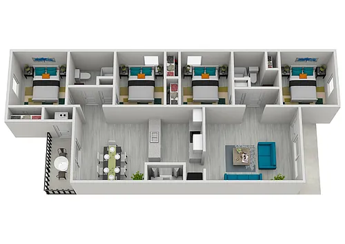 Floor plan 4 Bedroom