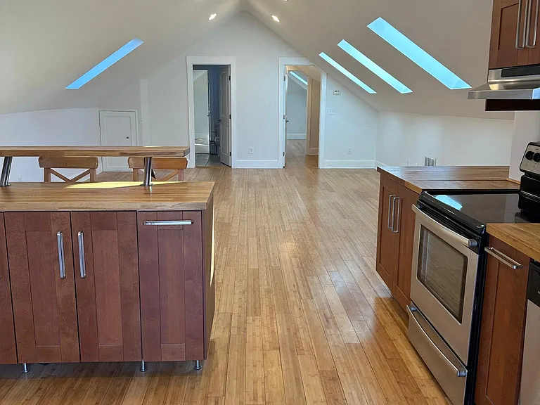 Skylights with shades throughout apt for great natural light