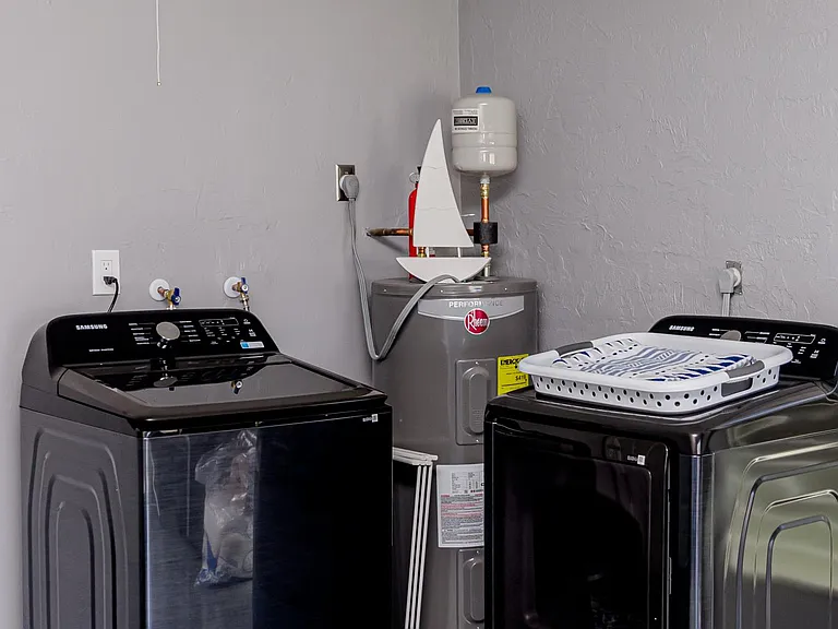 Washer and Dryer, located in the garage