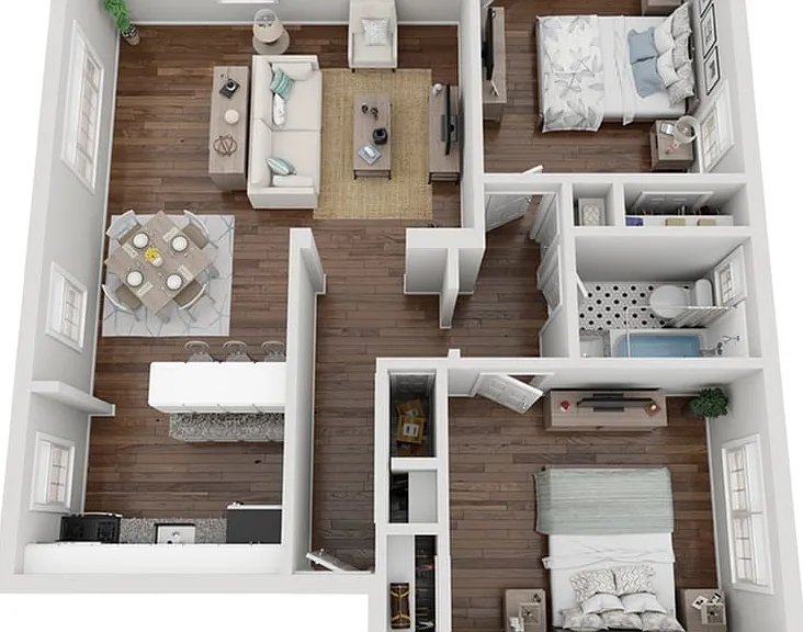 Two bedroom - 882 square feet Two bedroom - 882 square feet