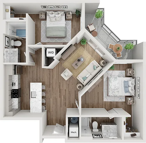 Floor plan Hydrogen Carbon
