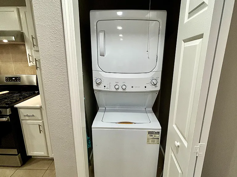 Washer & Dryer inside unit