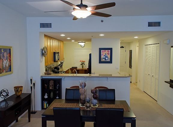 View from the living looking towards the kitchen 