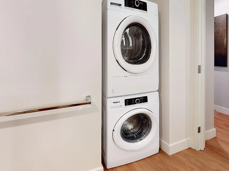 Enjoy convenient full-sized front loading washers and dryers