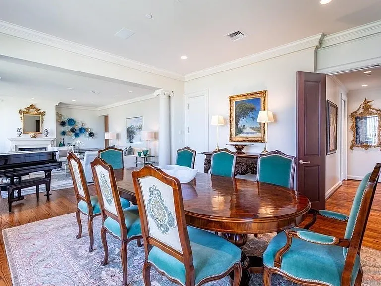 Open Living areas large enough for baby grand piano.