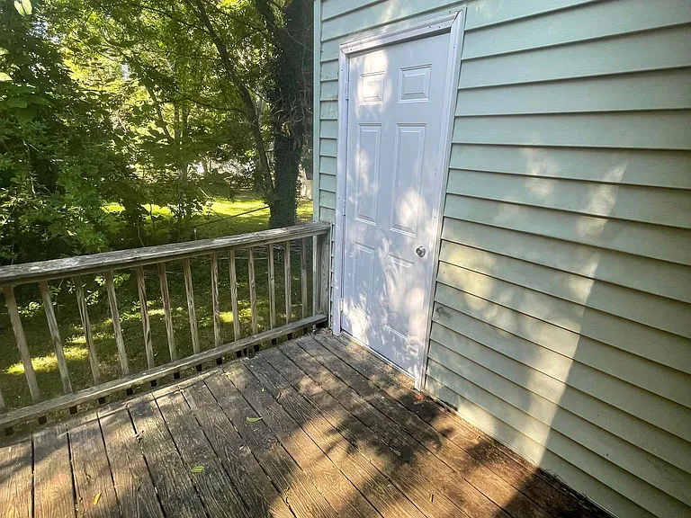 outdoor porch and storage area