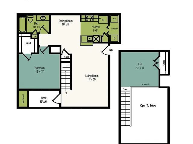 Floor plan Azalea - Loft