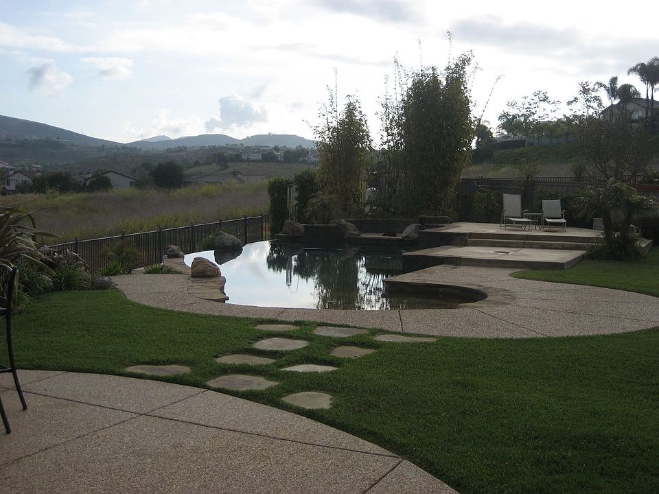 back yard and pool